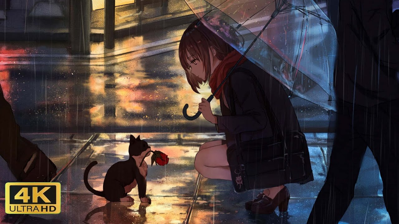 Rain Sounds Anime Calm Relaxing 1 Hour Instant Sleep