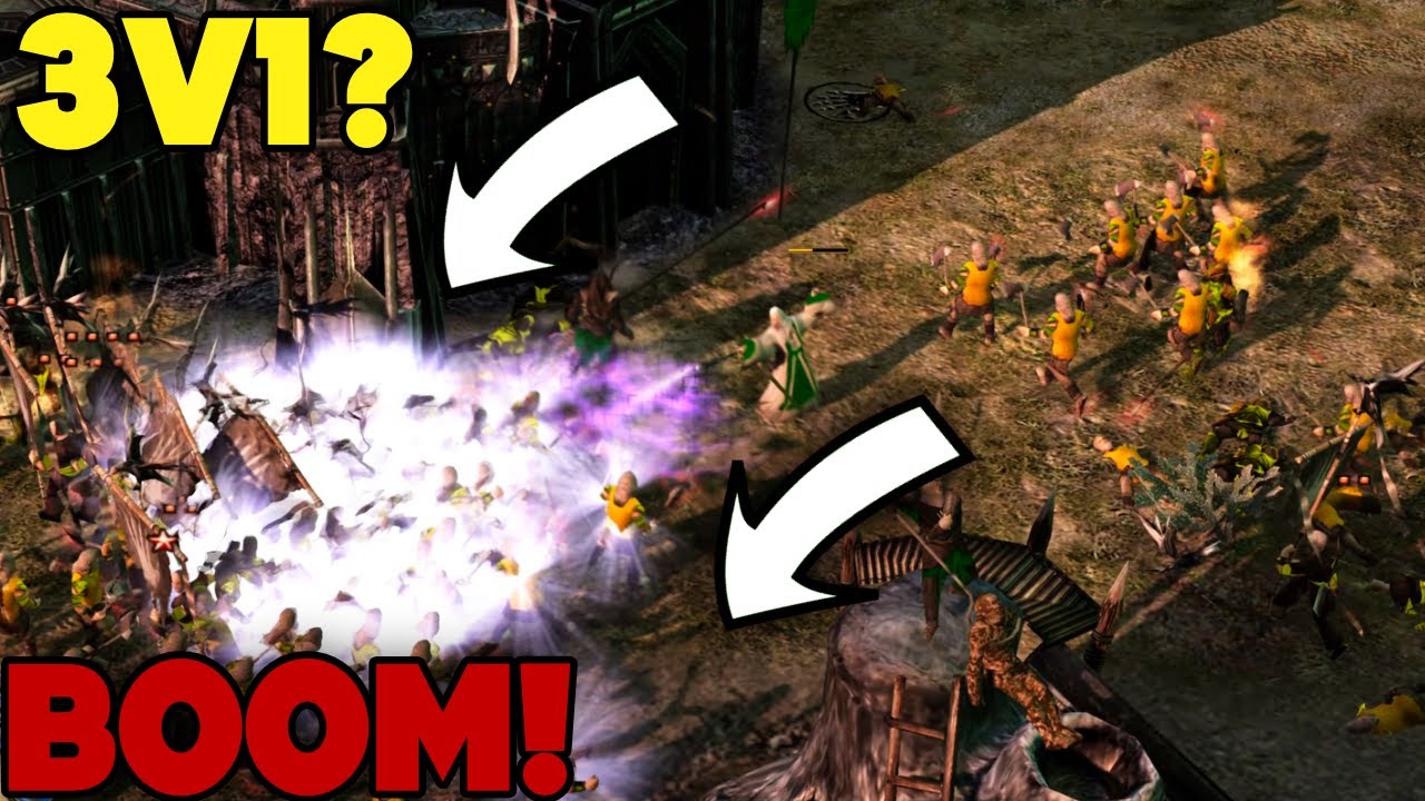 CAN THEY STOP HIM?! 1 Pro Player vs 3 in a Chaotic ROTWK 2.02 FFA!