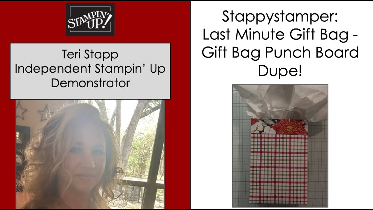 Stappystamper: Last Minute Gift Bag - Gift Bag Punch Board Dupe!
