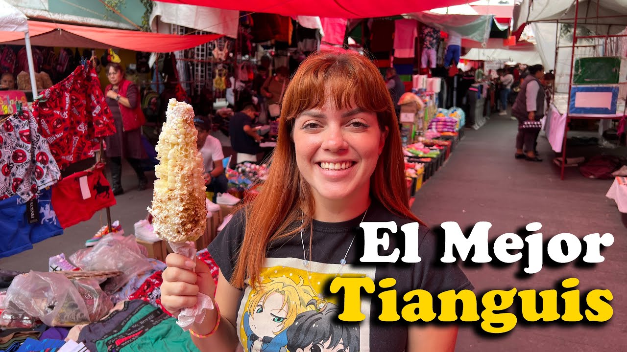 Explorando un Tianguis en México por Primera Vez ¡Increíble Experiencia! 🇲🇽