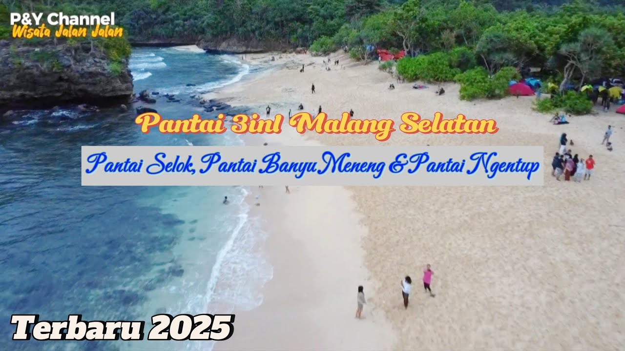 Wisata Pantai Selok, Pantai Banyu Meneng & Pantai Ngentup Malang Selatan || Review Pantai 3 in 1‼️
