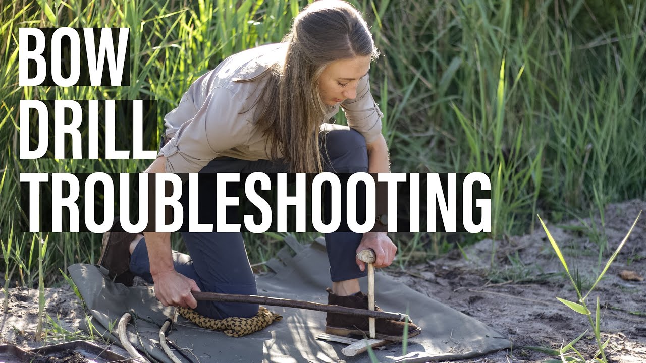 BOW DRILL FIRE TROUBLESHOOTING | How to make a bow drill fire and troubleshoot bow drill fire making