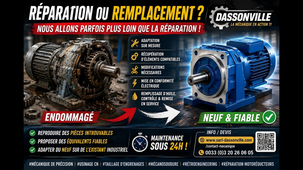 Un motoréducteur casséb : nos solutions au plus près des besoins de nos clients | SARL DASSONVILLE
