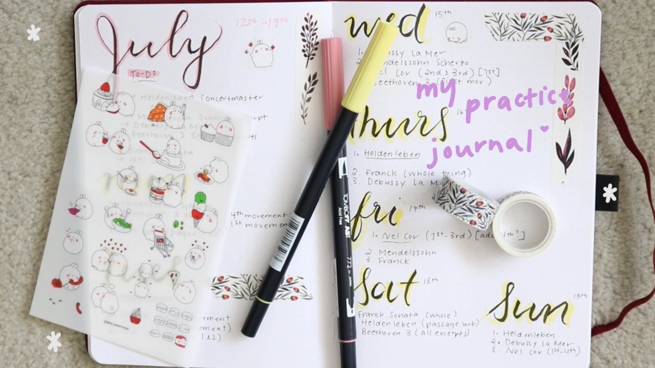 My Practice Journal Set Up | July 2020