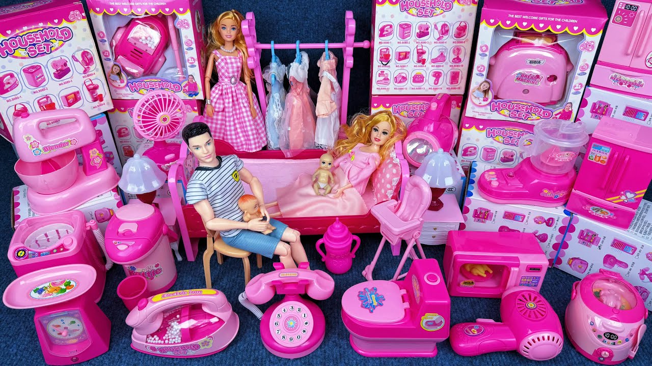 16 Minutes Satisfying with Unboxing Princess Furniture Play Set Review Toys | ASMR