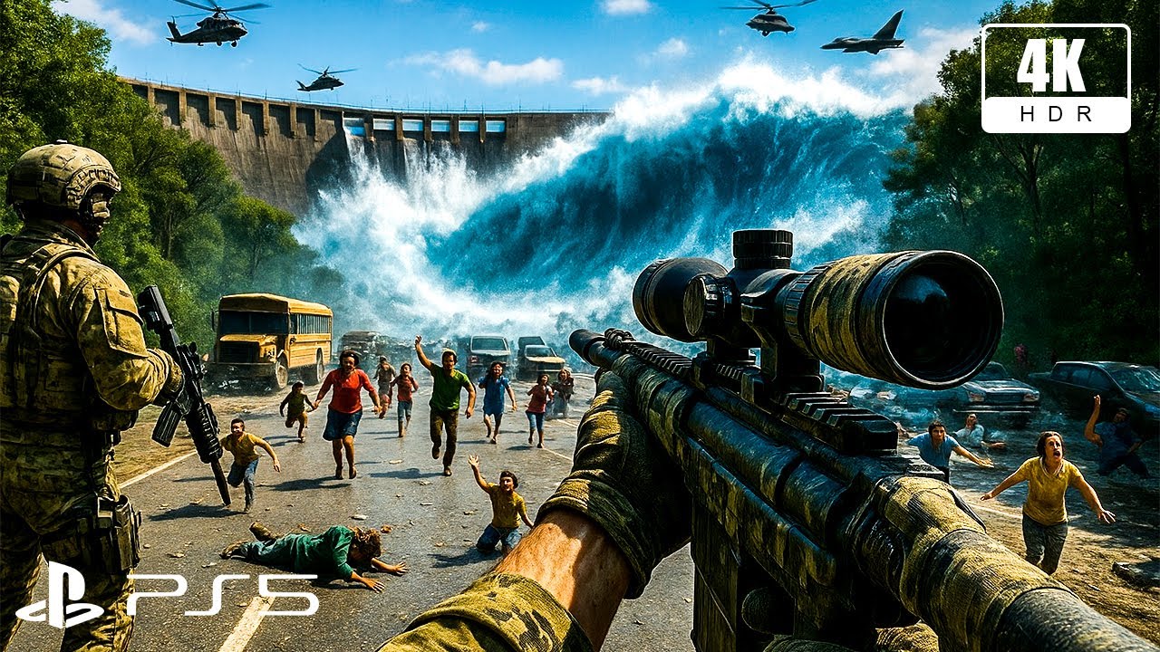 (PS5) Уничтожить плотину | Battlefield 6 Без интерфейса, захватывающий игровой процесс с ультрато...
