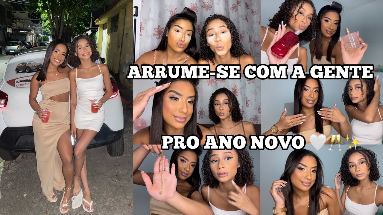 ARRUME-SE COM A GENTE PARA O ANO NOVO 🤍🥂✨ | make, cabelo, look, acessórios, produtos…