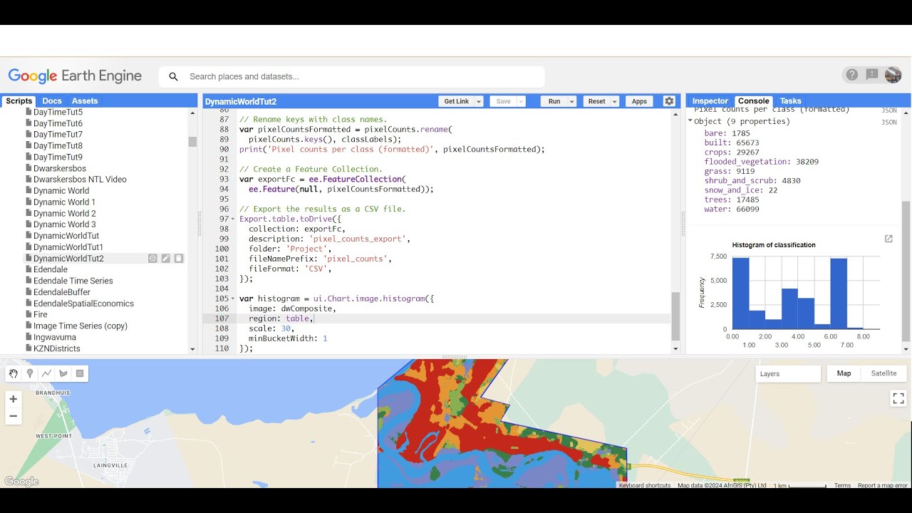 Google Earth Engine Tutorial 48 - LULC Change Detection using Dynamic World Dataset; Clive Coetzee