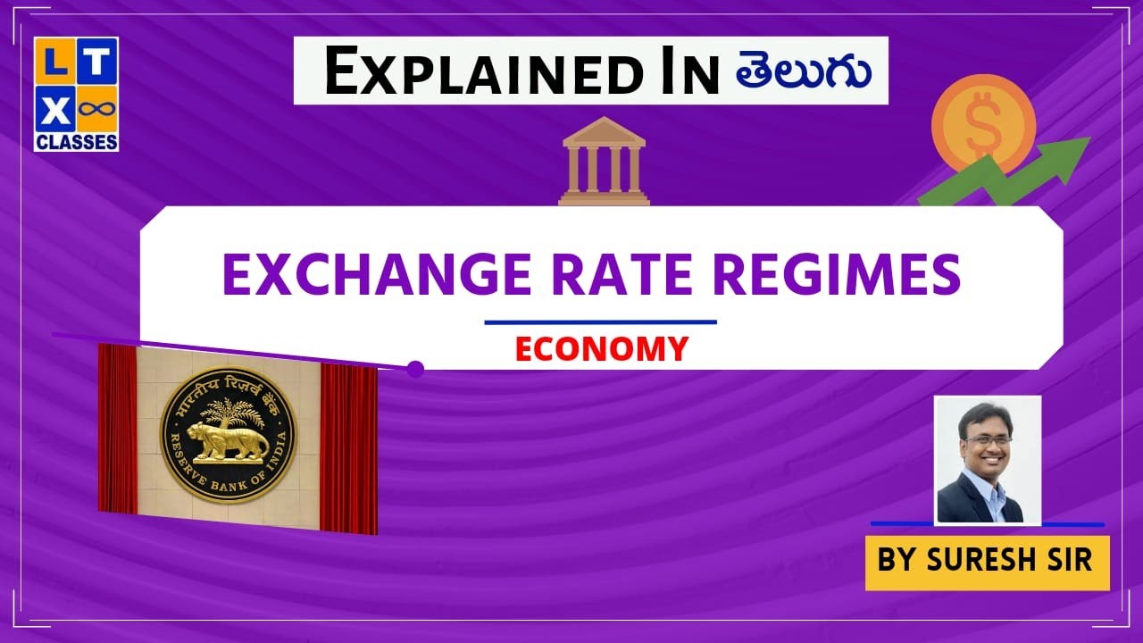 Explained : Exchange Rate Regimes | Indian Economy by Suresh Sir | UPSC | RBI Grade B | APPSC |