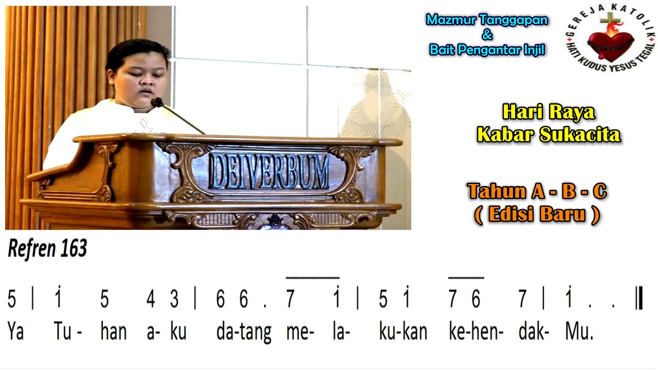 Mazmur Tanggapan & BPI (Baru) | Hari Raya Kabar Sukacita (A B C) | 25 Maret