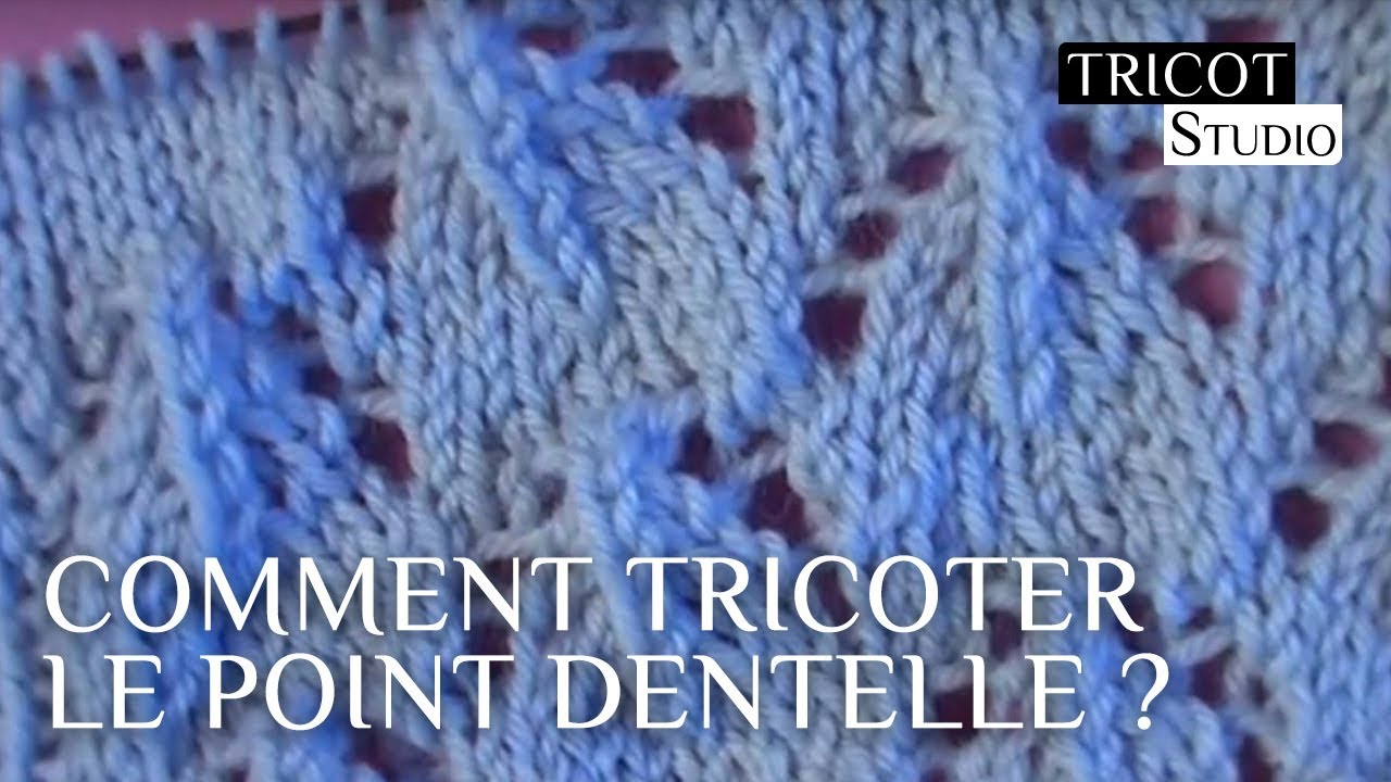 Point dentelle pour étole - Tricot Studio