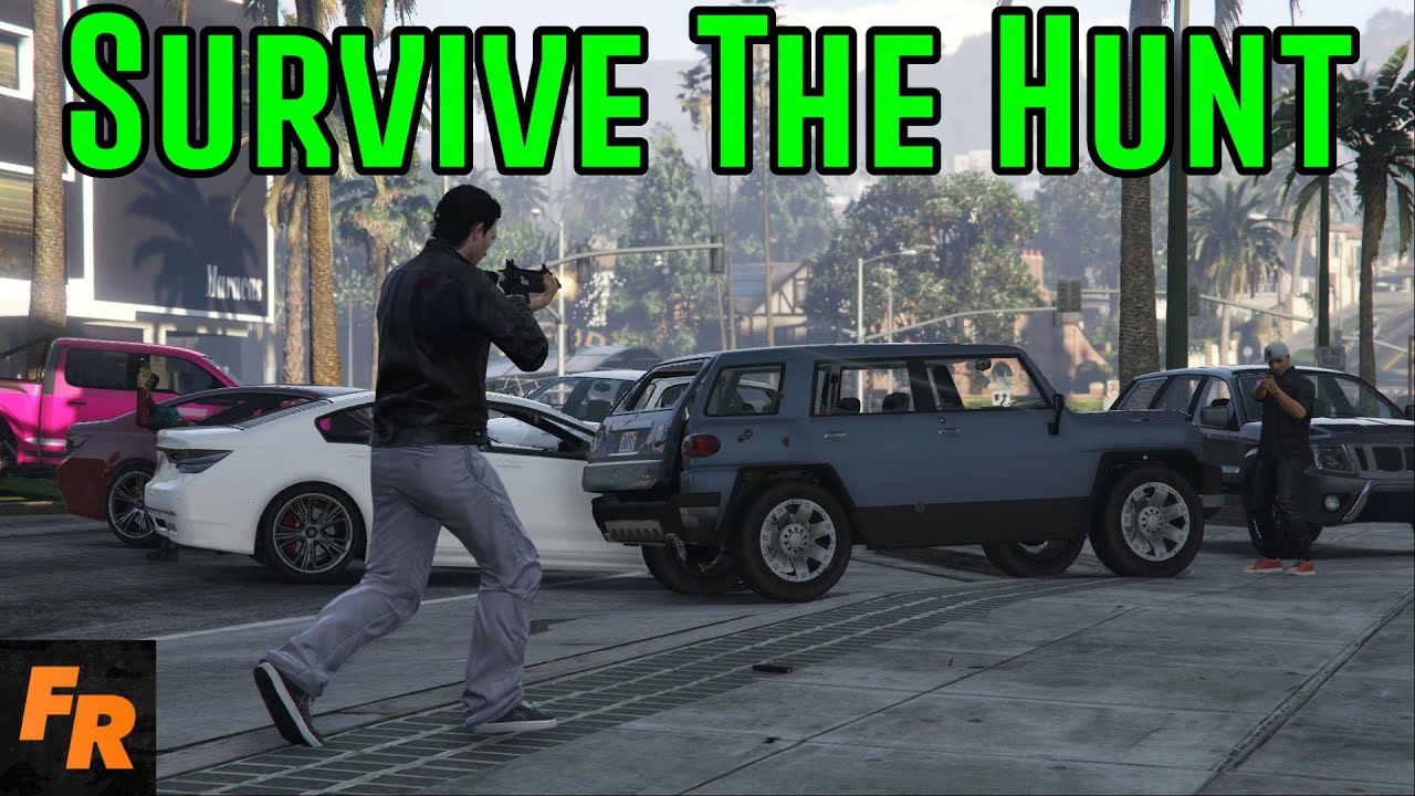Gta 5 Challenge - Survive The Hunt #36 - Sea Plane Escape