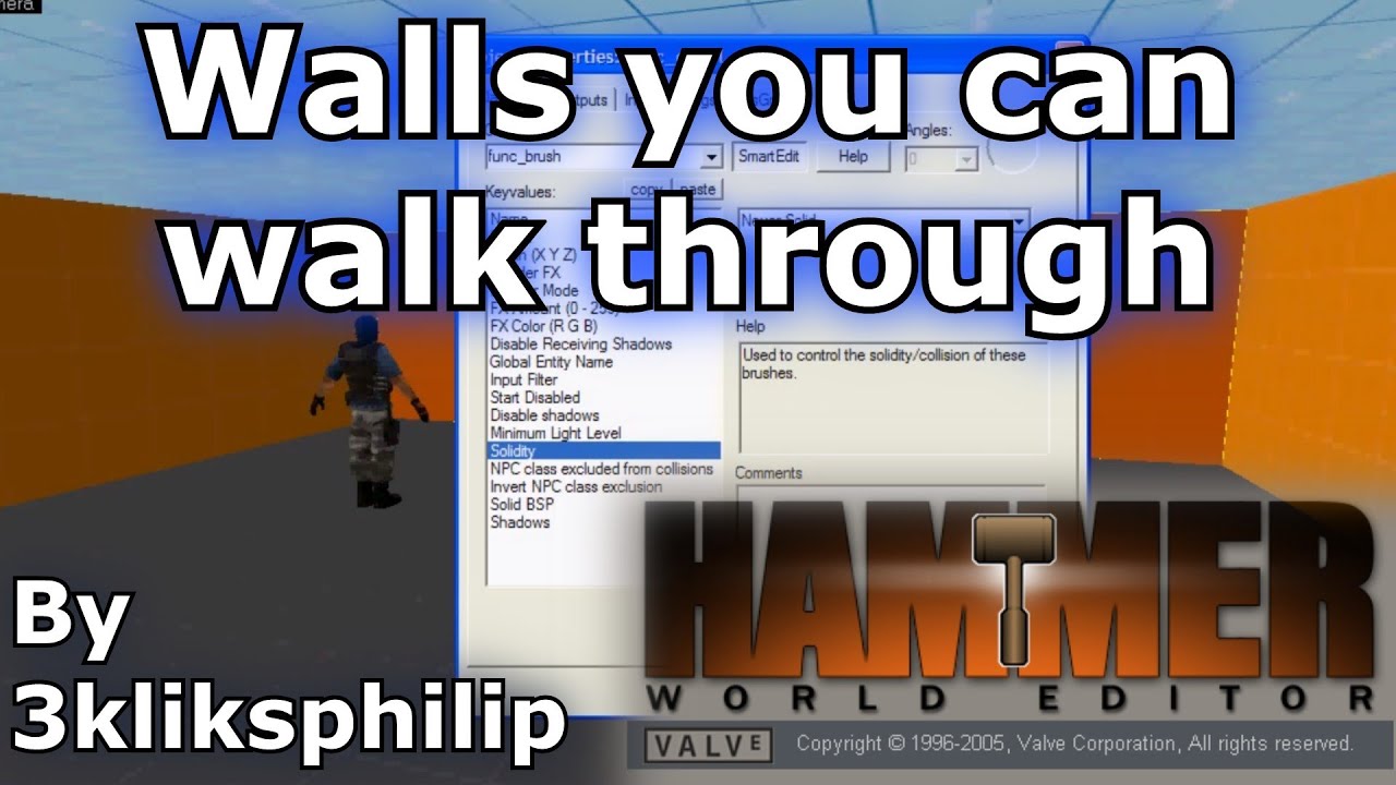Source SDK tutorial - Walls you can walk through