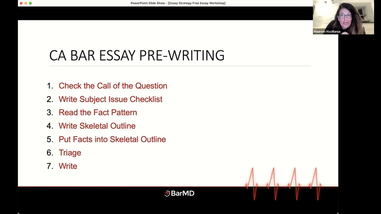 BarMD Essay Strategy Free Live Workshop  | California Bar Exam|