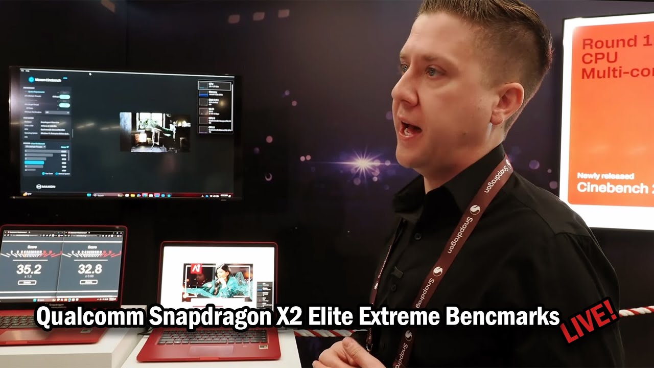 Мощные тесты процессора Qualcomm Snapdragon X2 Elite будут представлены в прямом эфире на выставк...
