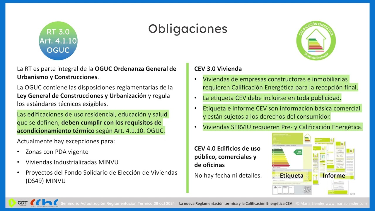 NRT y la calificación energética (CEV), Maria Blender, Arquitecta Consultora