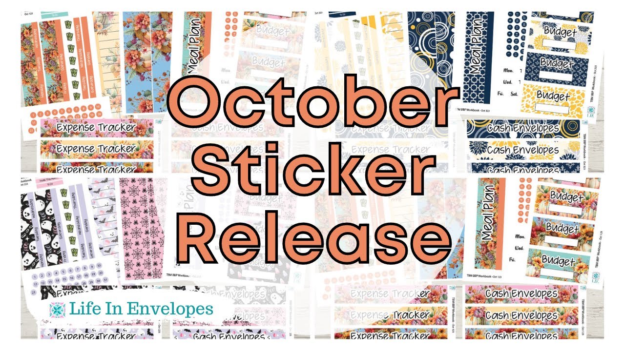 October Sticker Release /  TBM BBP Stickers / Erin Condren 7x9 and 8.5x11 Budget Kits