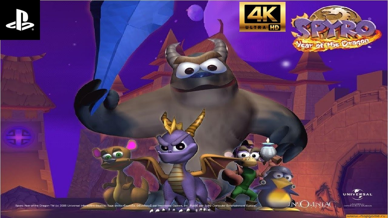 Spyro 3: Year of the Dragon (PS1) - 100% Full Gameplay (All Dragon Eggs & Secrets) | 4K