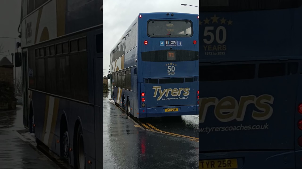 3503 TYR 25RL Tyrers  Volvo B9TL Optare Olympus Previous regPN09 OKA seen Bolton train station
