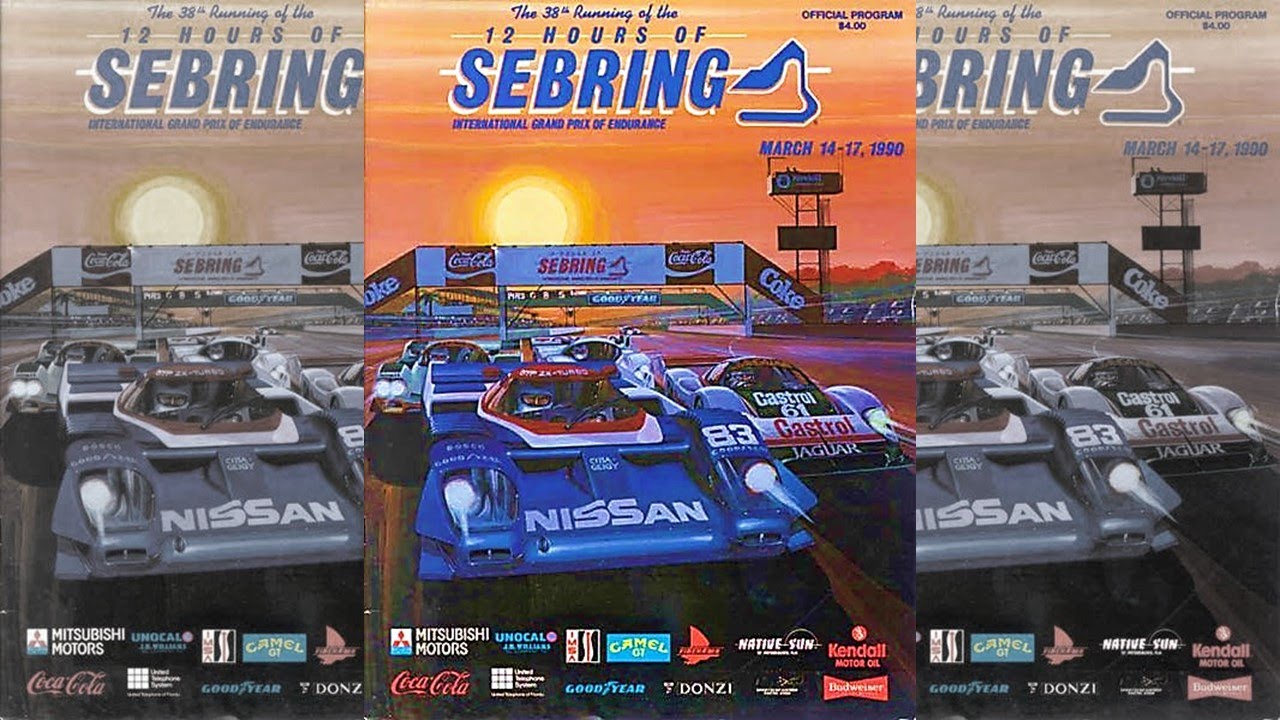 1990 12 Hours of Sebring Race Movie - 1080p AI Remastered