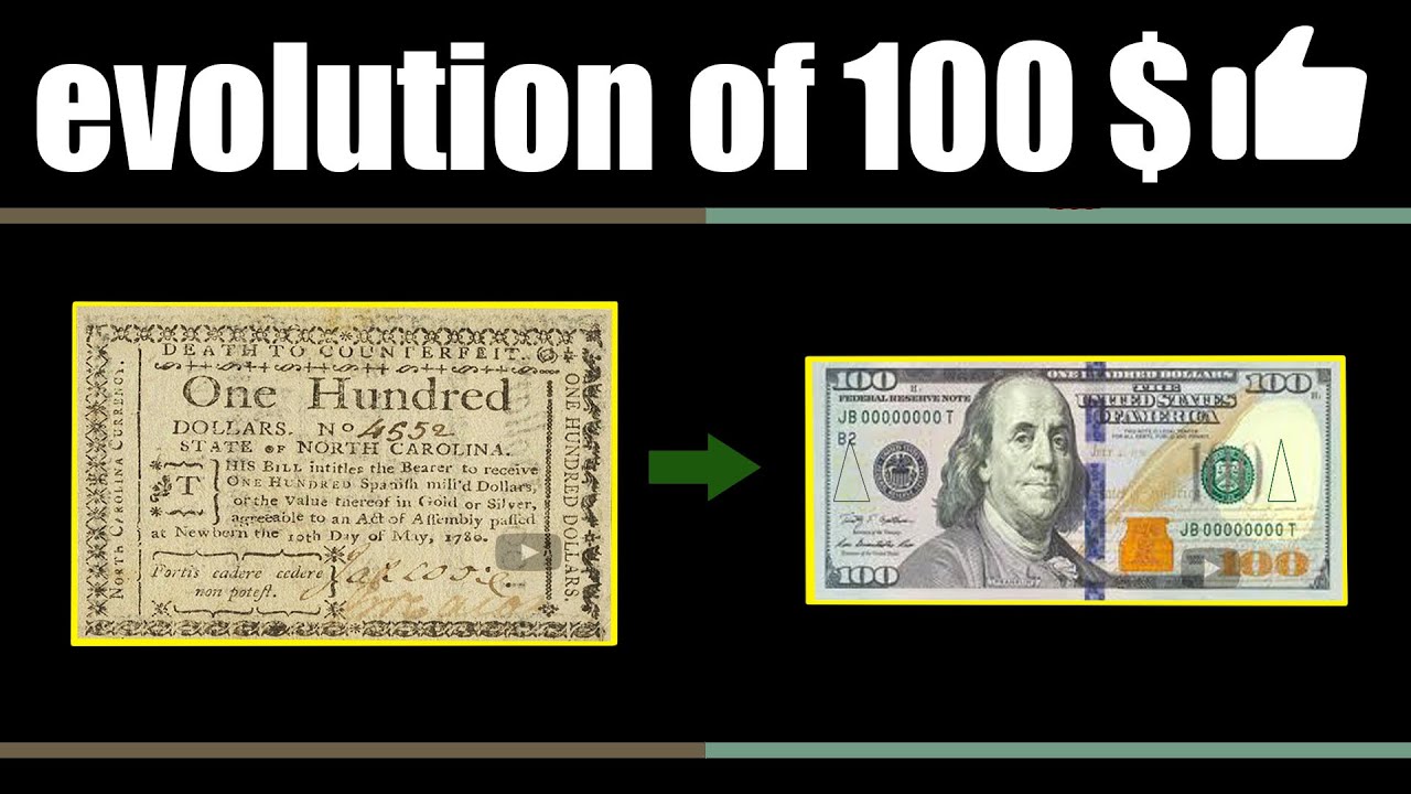 100 dollar bill evolution