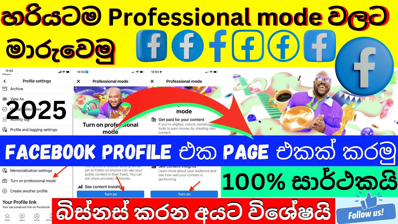 How to Turn on Facebook Professional Mode Sinhala | ෆේස්බුක් Professional Mode එක ගැන හැමදෙයක්ම 2025
