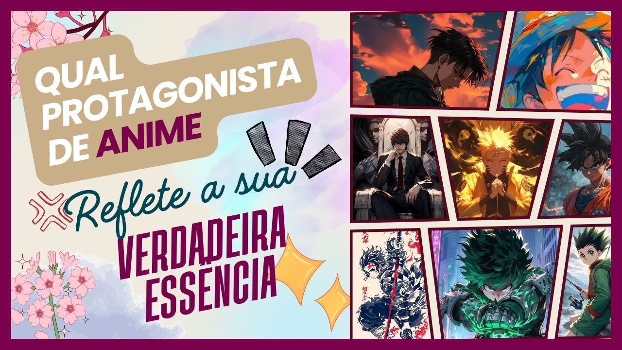 Qual protagonista de anime reflete a sua verdadeira essência?