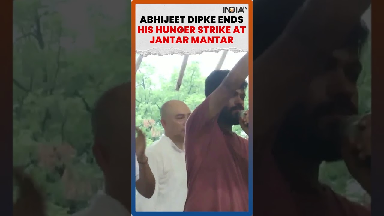 Abhijeet Dipke ends his hunger strike at Jantar Mantar | #shorts #cjp #abhijitdipke