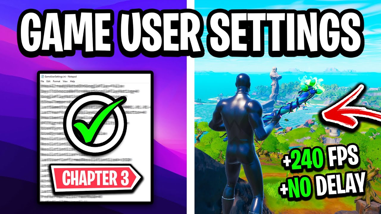 BEST Game User Settings in Fortnite Chapter 3! (Get More FPS + 0 Input Delay)