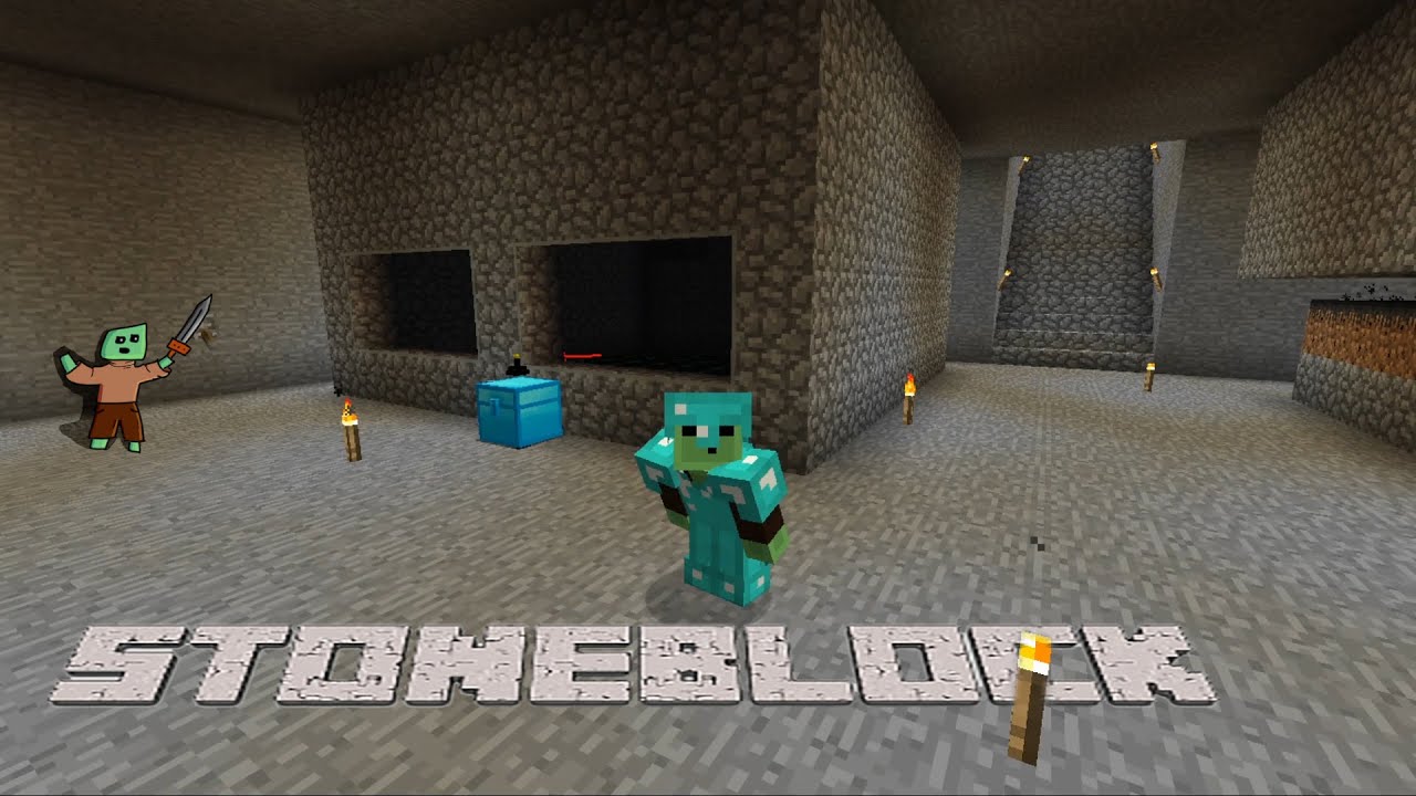 StoneBlock #17 With Skeleton Mob Farm!