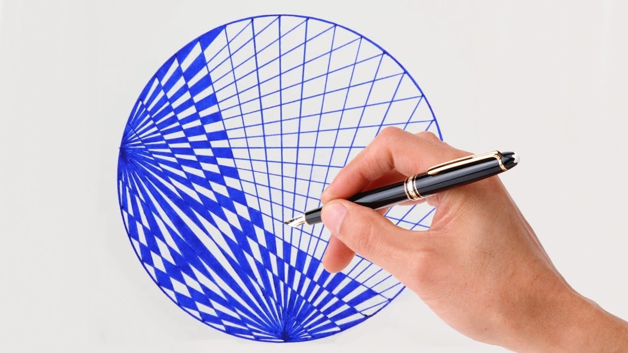 How To Draw Geometric Circle ! Very Easy Spirograph Pattern Art ! 3d Circle Drawing Step By Step