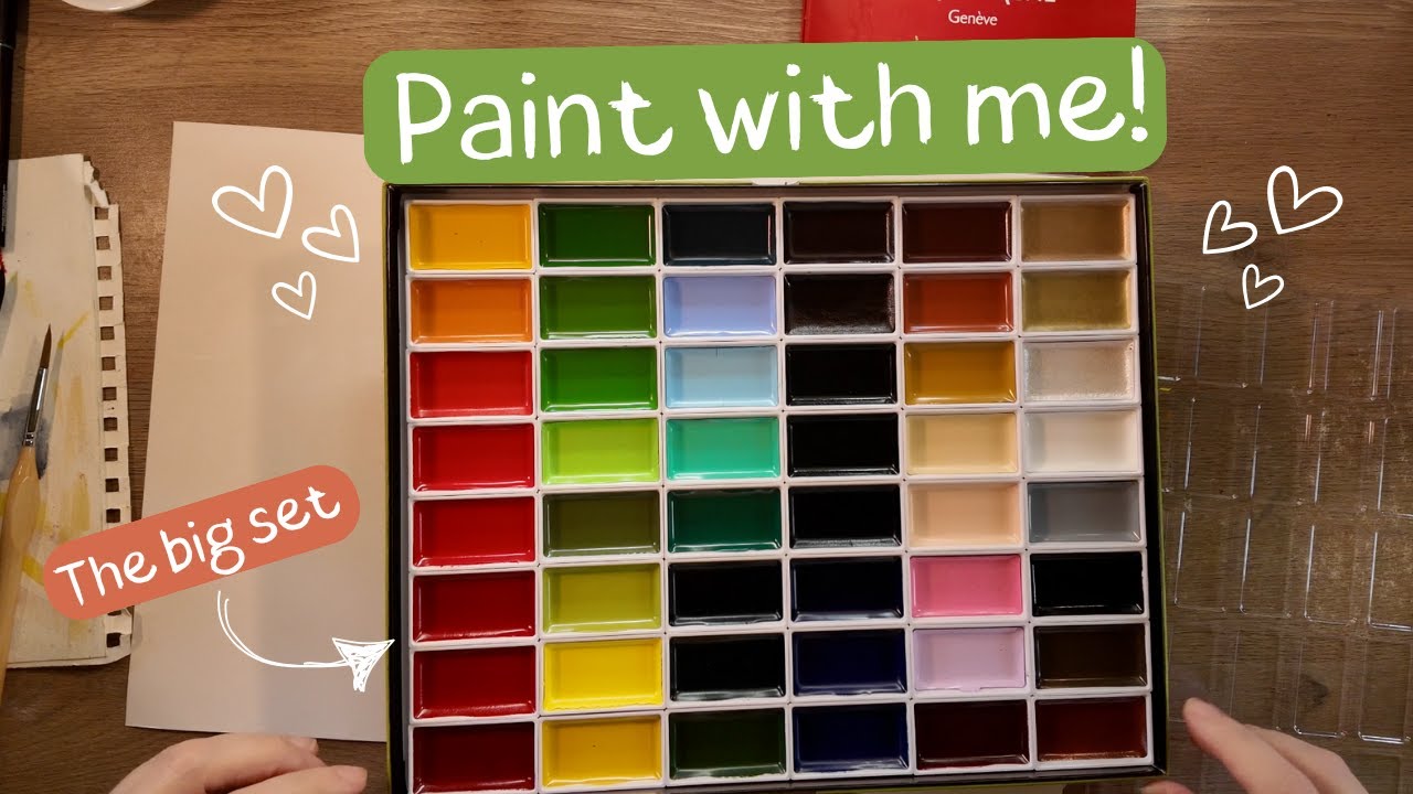 I Tried Kuretake Gansai Tambi Watercolors 48 Set and Painted This!