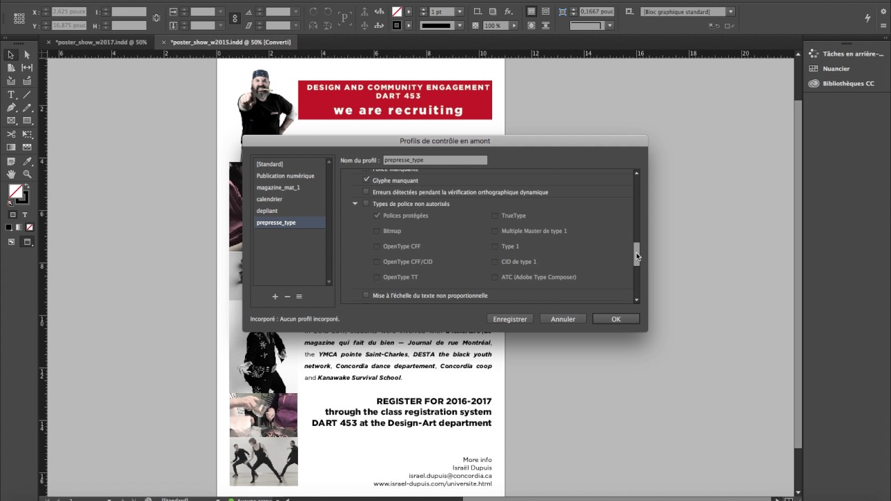 Contrôle en amont dans InDesign