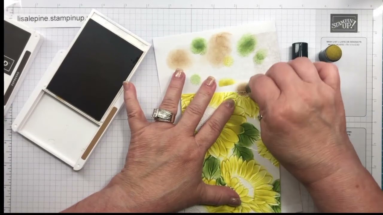 Stampin' Up! Sunflower 3-D Embossing Folder Black Out Technique