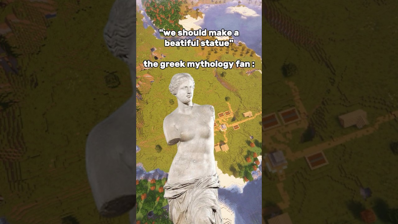 I built the Venus de Milo in Minecraft !  #minecraft #minecraftbuilding #art #greek #mythology