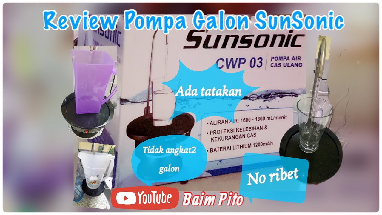 Review Pompa Galon Elektrik SunSonic Murah Berkualitas Pemakaian 1 Tahun