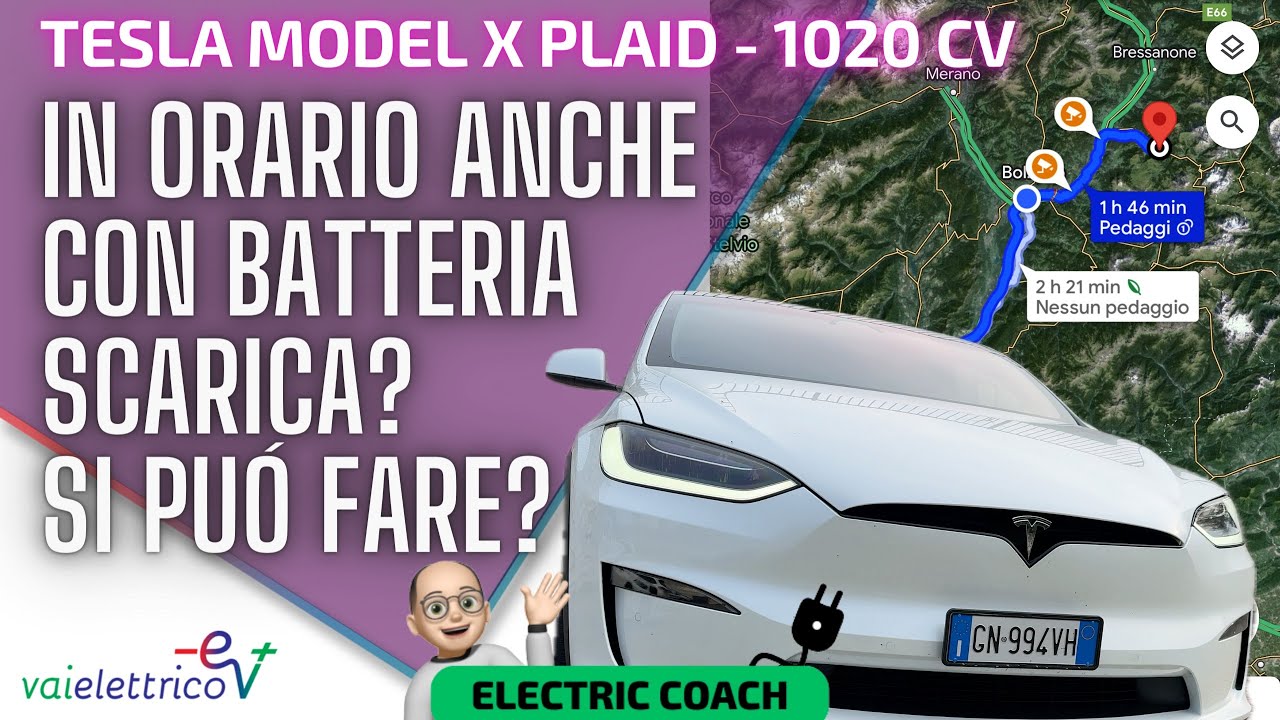 TESLA Model X PLAID / 1020 CV / OLTRE 1400 Nm / 280 km in MONTAGNA ma PARTIAMO SCARICHI? ;-)