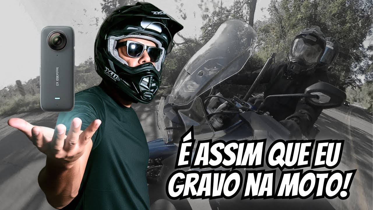 Como gravo meus vídeos de moto com a Insta360 (meus suportes e truques)