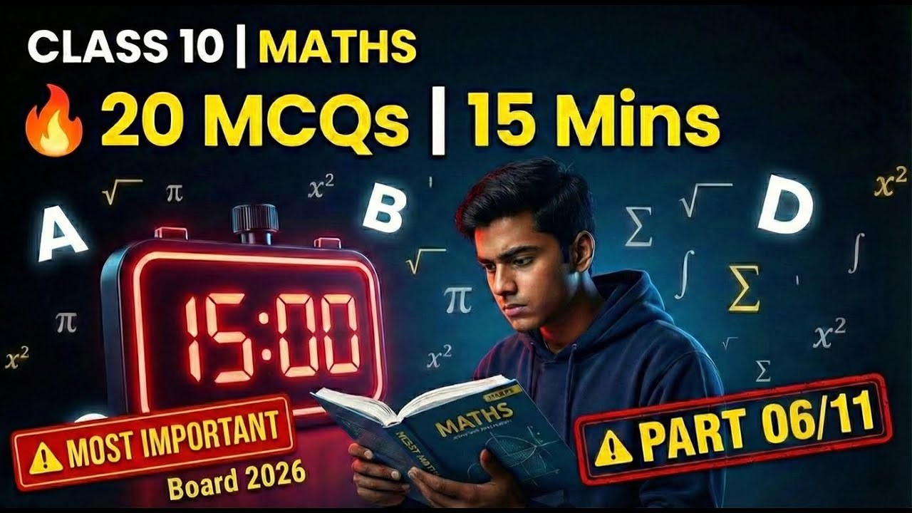20 MCQs in 15 Minutes | Class 10 Maths | Applications of Trigonometry for Board 2026 Part 6