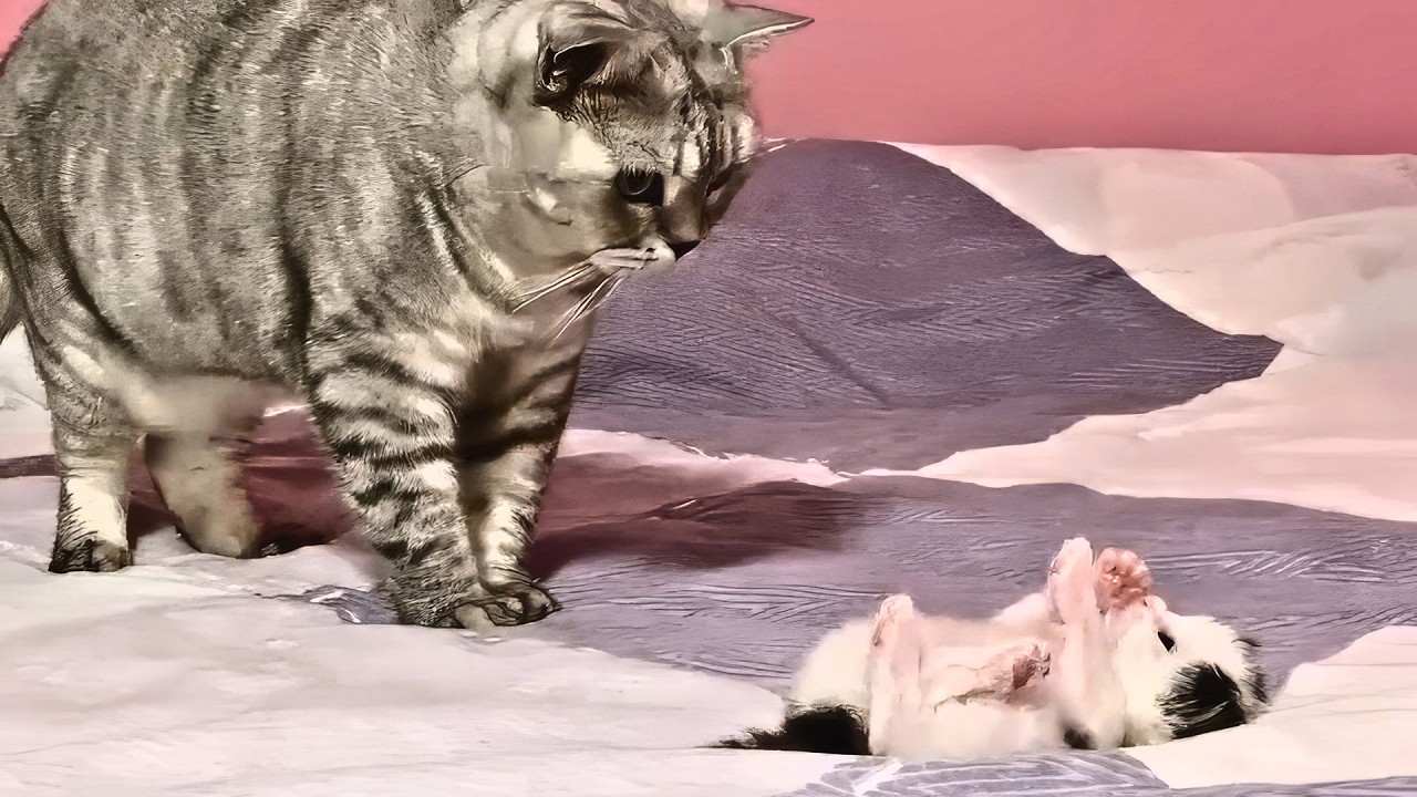 Крошечный котенок, брошенный бездомной матерью, жалобно воет под машиной, пока не произошло это.