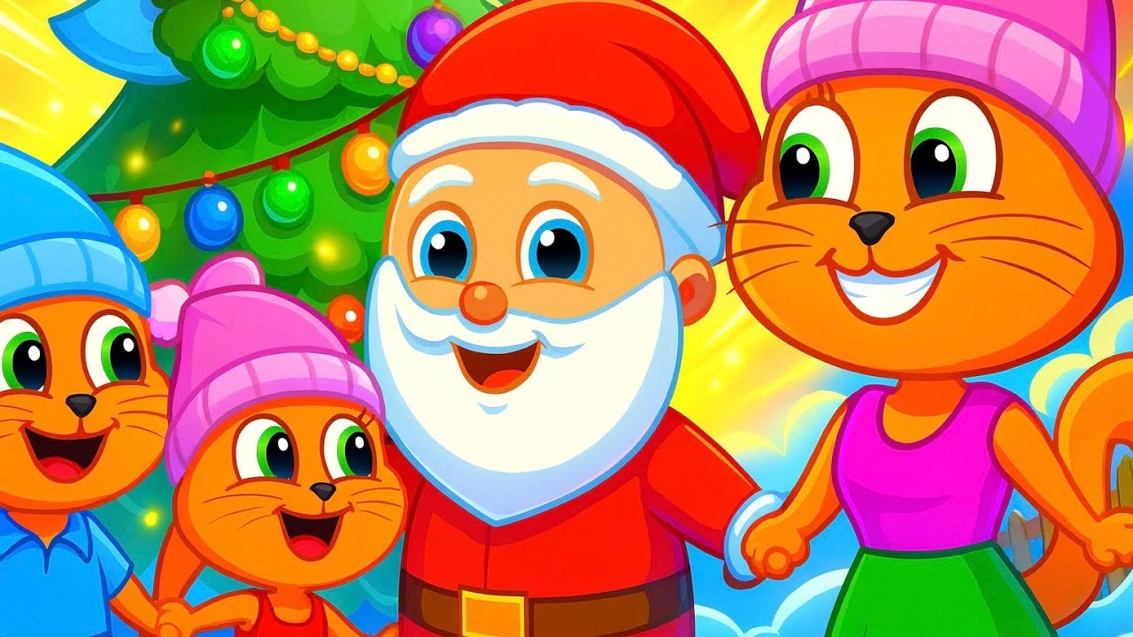 Cats Family in English - FOR SANTA 🎁 Cartoon for Kids 4K