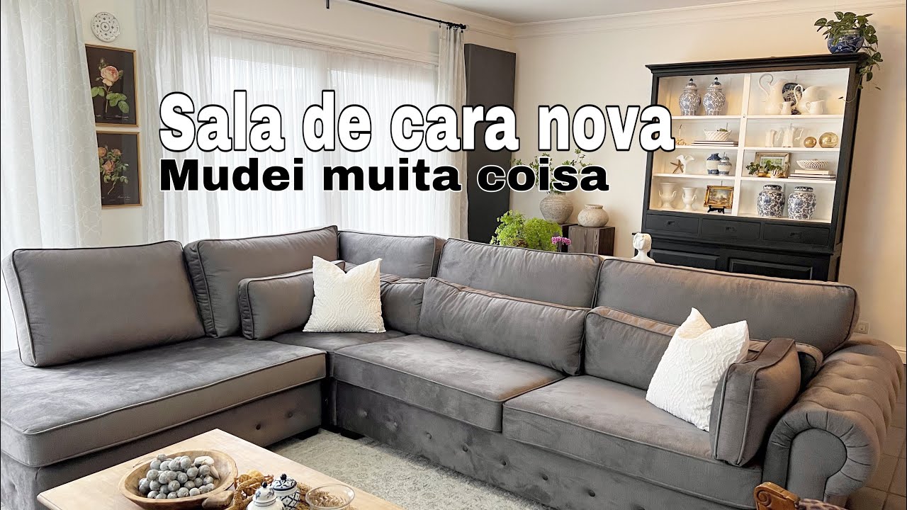Decorando a sala , sofá novo, pintei o aparador - Dicas de decoração