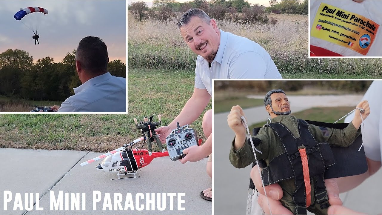RC Skydiver - Paul Mini Parachute - FlyWing Bell 206