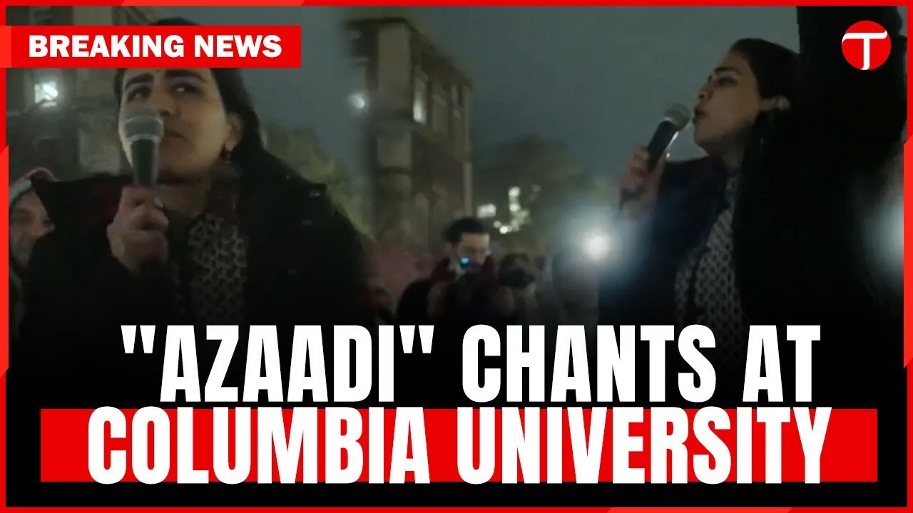 Kashmiri 'Azaadi' Chants By Pro-Palestinian Protesters At Columbia University | Latest News