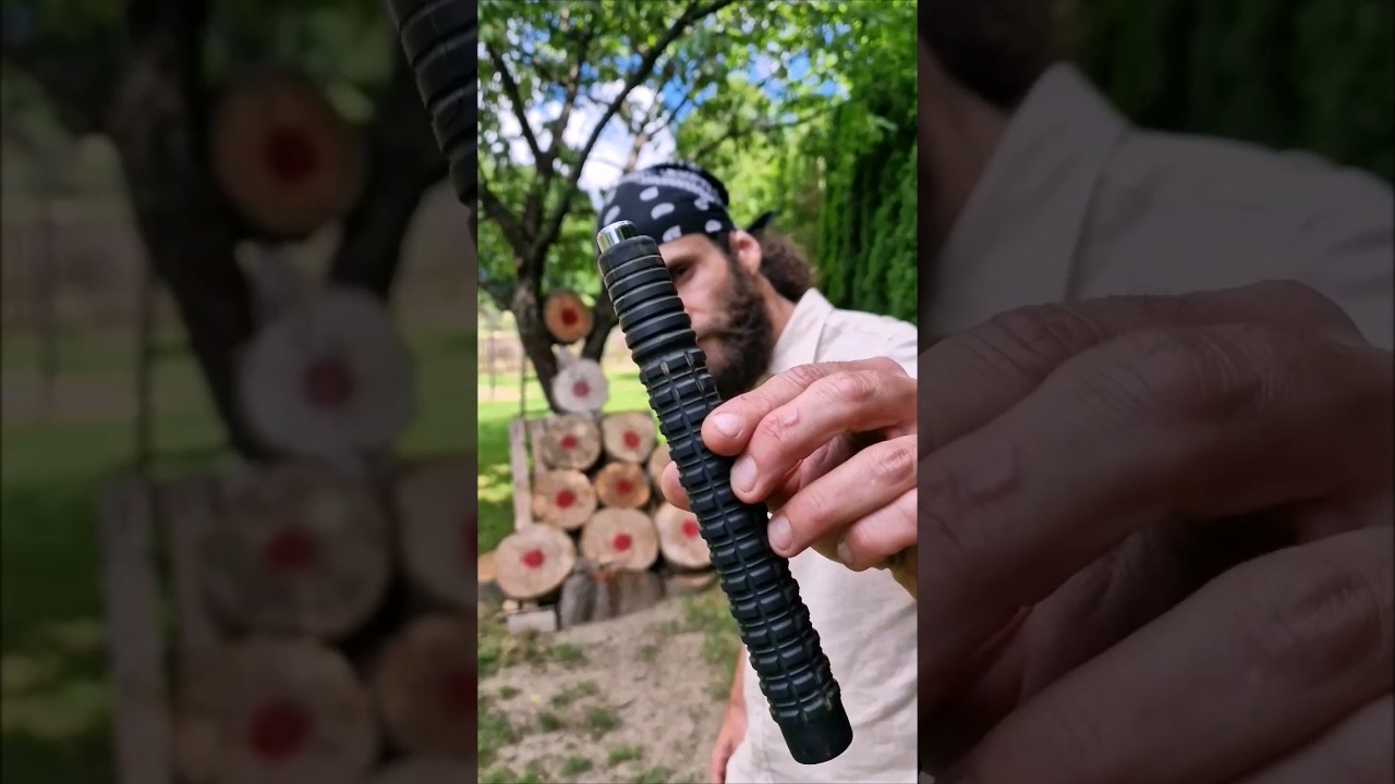 Expandable Baton Throwing #shorts #action #tips