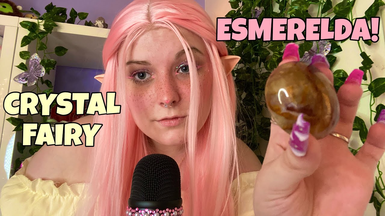 ASMR fairy esmerelda does your energetic crystal makeup roleplay 🧚🏼✨🌙