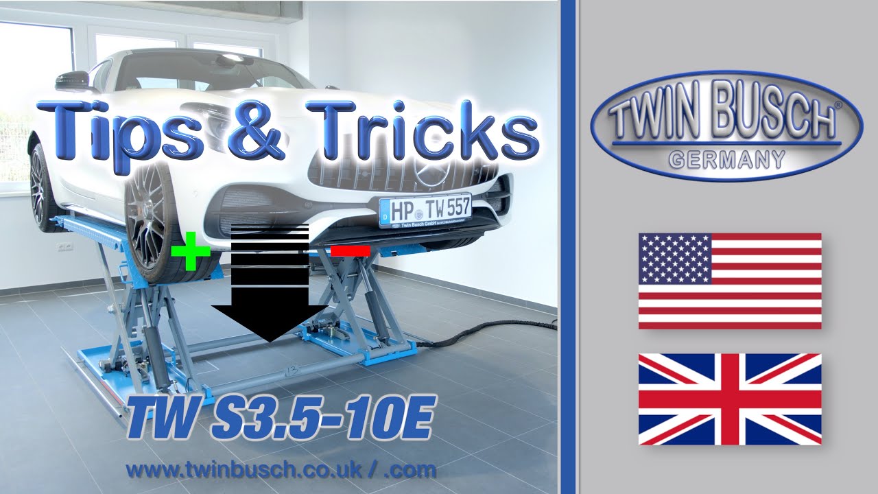 Adjustment of the lowering speed on the TW S3.5-10E scissor lift from TWIN BUSCH® - Tips & Tricks
