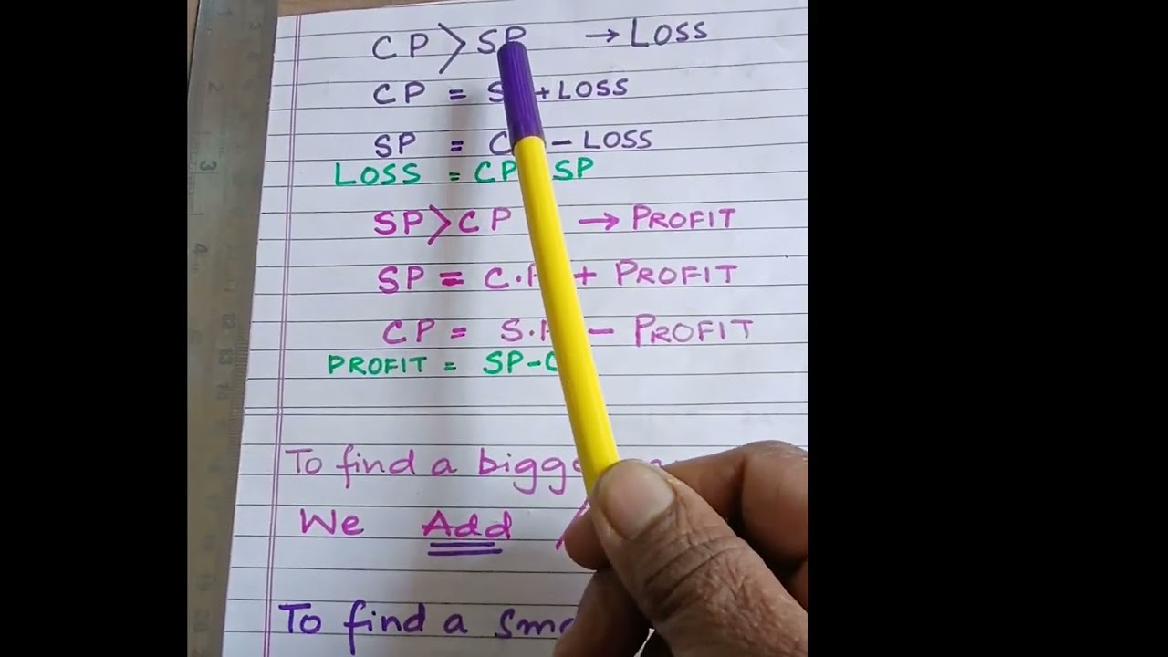 C.P &S.P + Profit & Loss