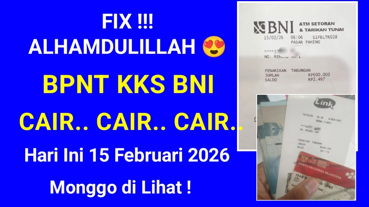 ALHAMDULILLAH 😍 BPNT KKS BNI CAIR LAGI HARI INI 15 FEBRUARI 2026 | BPNT BNI CAIR