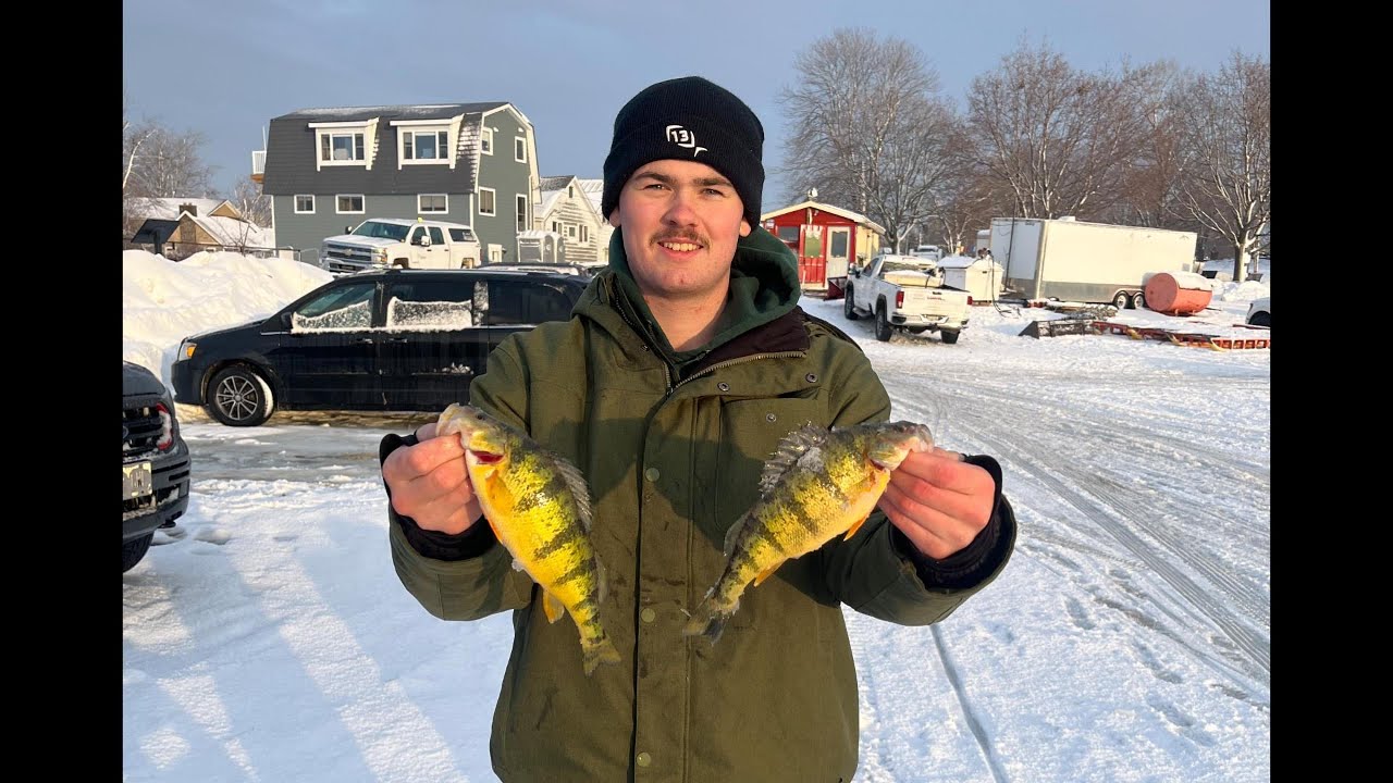 Lake Simcoe ice fishing ( Surprising catch! )